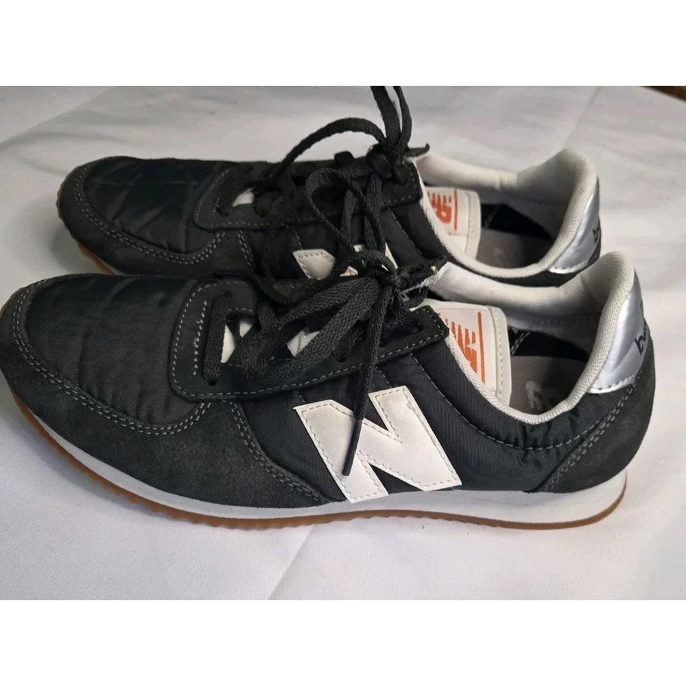 Men's New Balance 420 Black & White Suede Retro Shoes Size 6.5 Sneakers UL420TE2